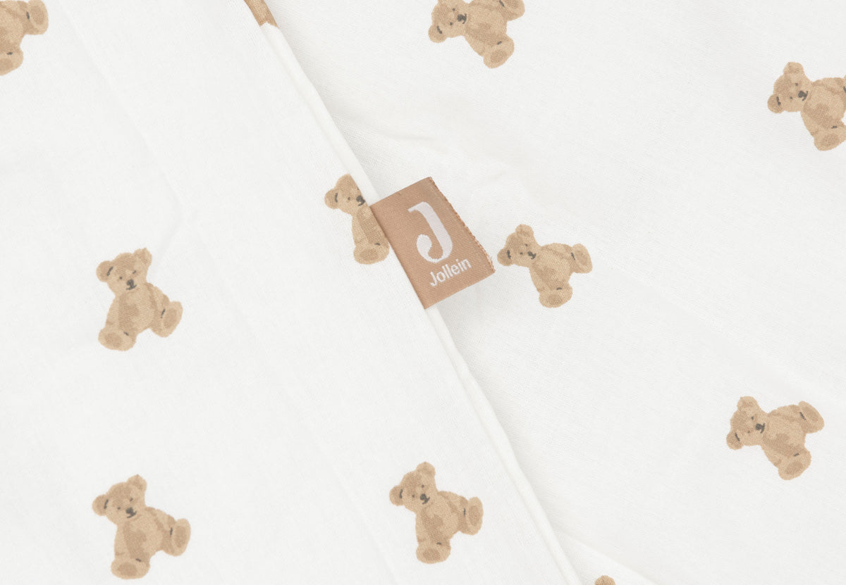 Jollein dekbedovertrek met sloop 100x140 cm in de print Mini Teddy Bear