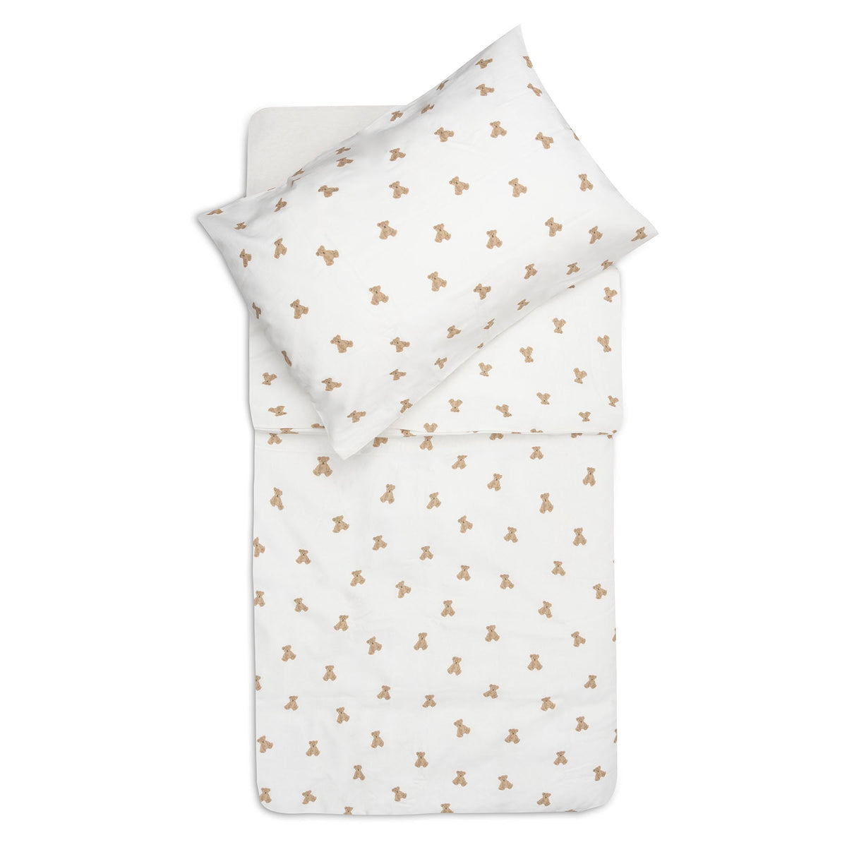 Jollein dekbedovertrek met sloop 100x140 cm in de print Mini Teddy Bear