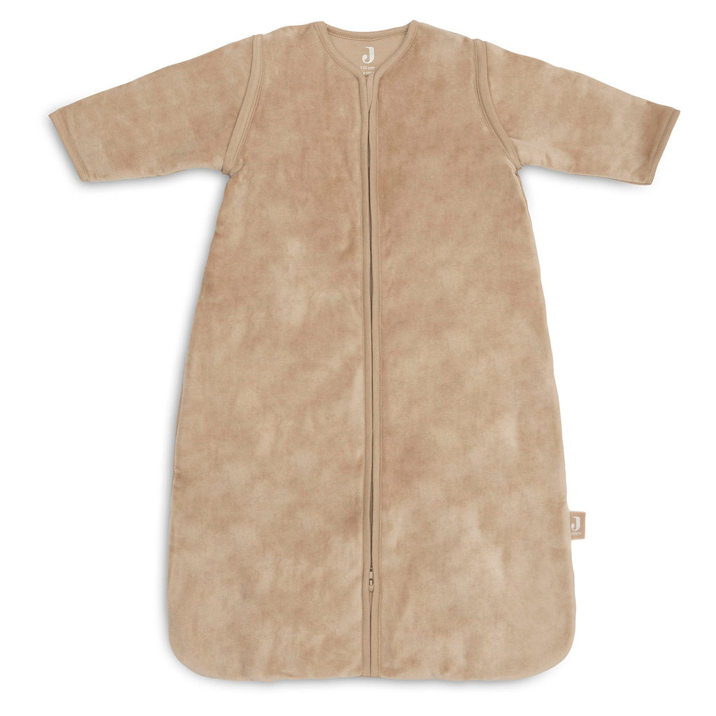 Jollein slaapzak met afritsbare mouw 110 cm Velvet in Hazel, productfoto van de babyslaapzak, De Gele Flamingo