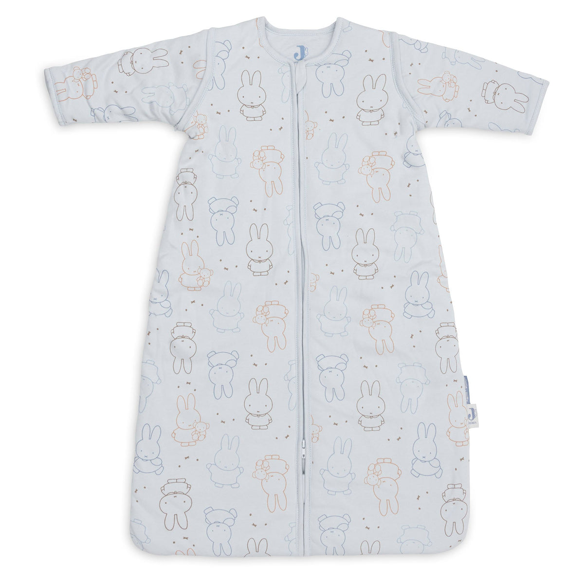 Jollein Slaapzak met afritsbare mouw 70 cm Miffy Moments in Cloud Blue, katoenen babyslaapzak van De Gele Flamingo