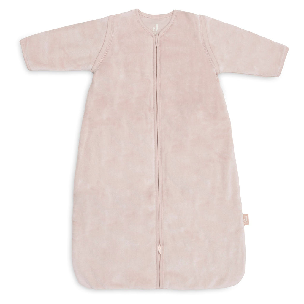 Jollein Slaapzak met afritsbare mouw 70 cm Velvet in de kleur Silk Rose, babyslaapzak met rits van De Gele Flamingo