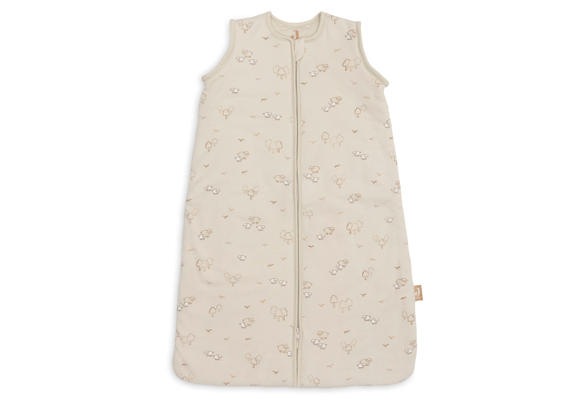Jollein Slaapzak met afritsbare mouw 70 cm in de kleur Woolly, katoenen babyslaapzak met veilige rits van De Gele Flamingo