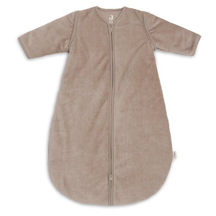 Jollein slaapzak met afritsbare mouw Rond 70 cm Rib in Milky Coffee, productfoto van de babyslaapzak, De Gele Flamingo
