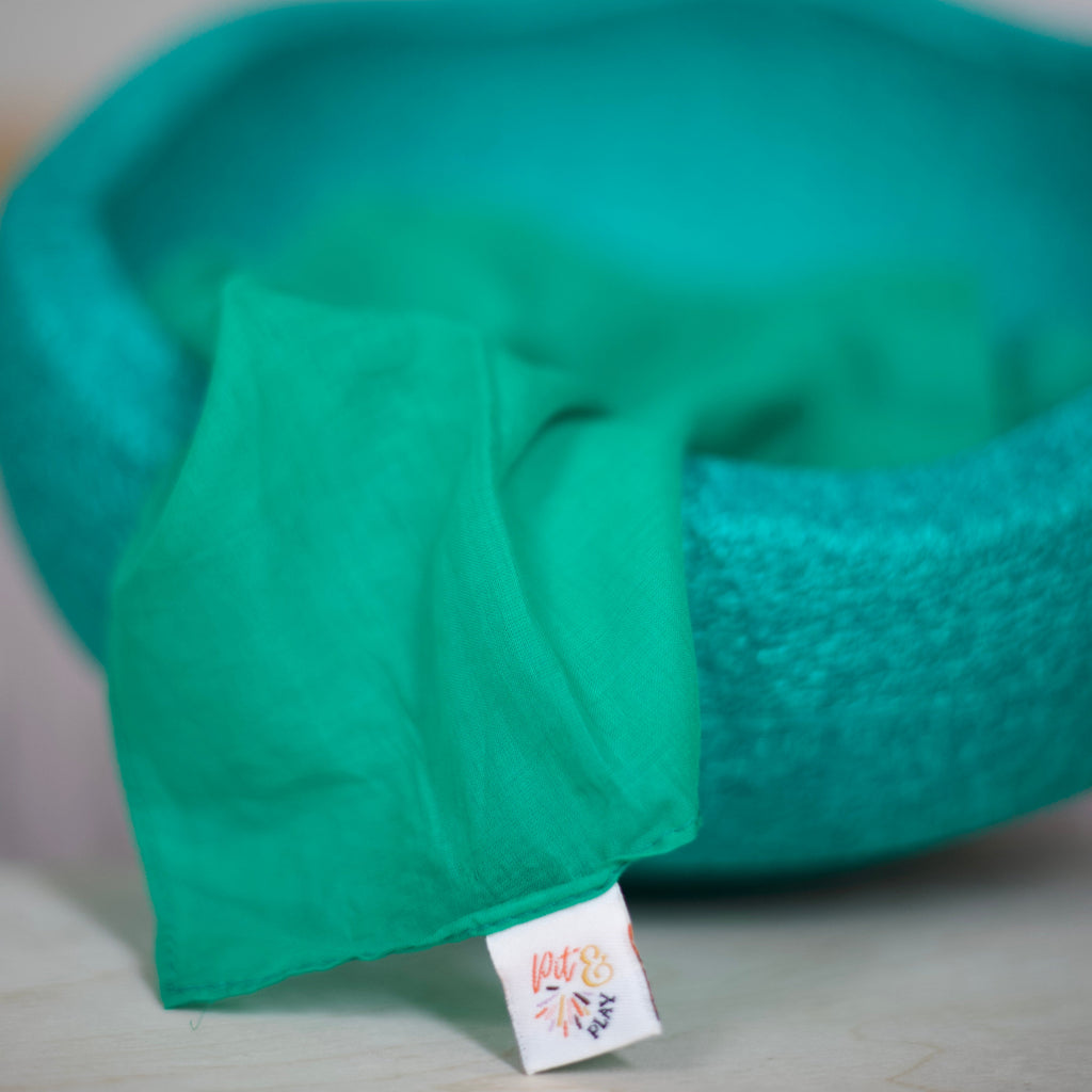 Pit & Play Regenboog Speeldoek 48x48cm | Groen