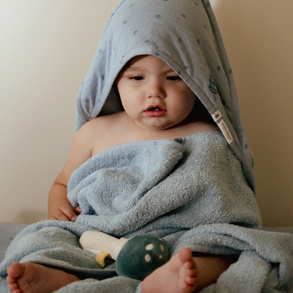 Little Dutch Badcape 100x100 | Pure Denim Blue