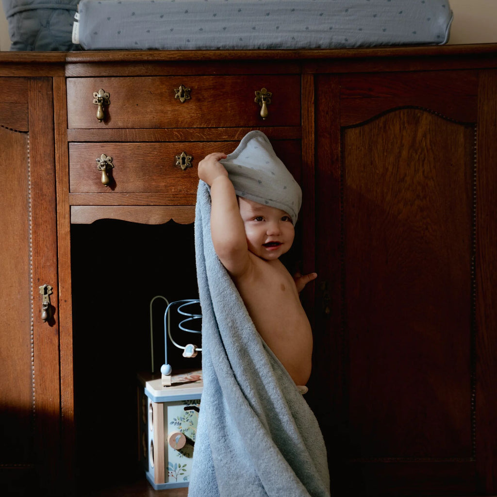 Little Dutch Badcape 100x100 | Pure Denim Blue