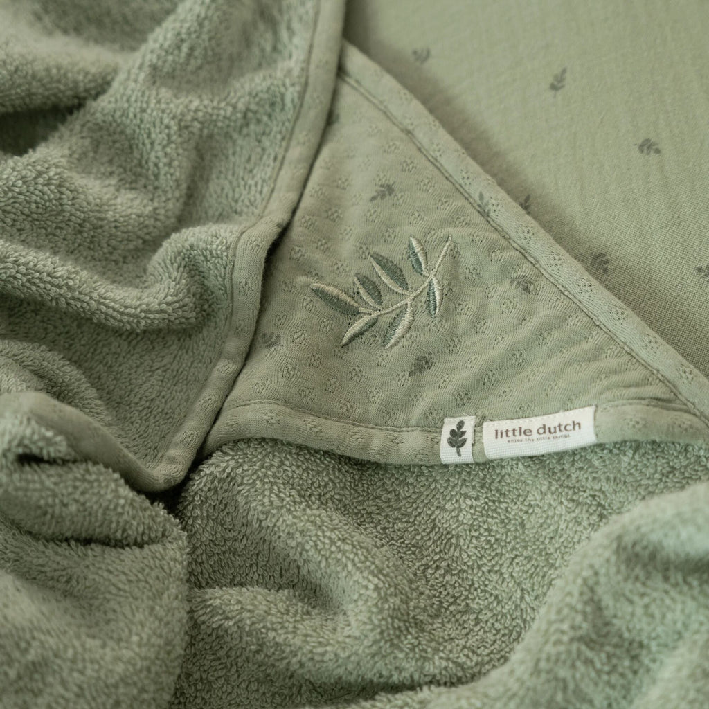 Little Dutch Badcape 75x75 | Pure Sage