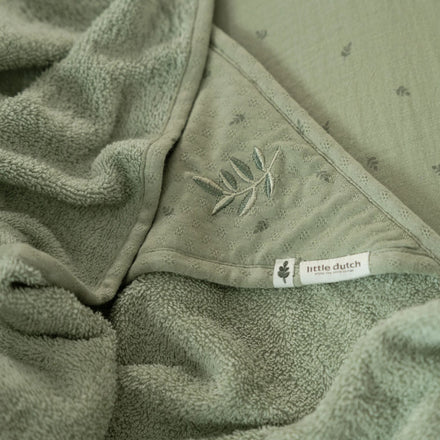 Little Dutch Badcape 75x75 | Pure Sage