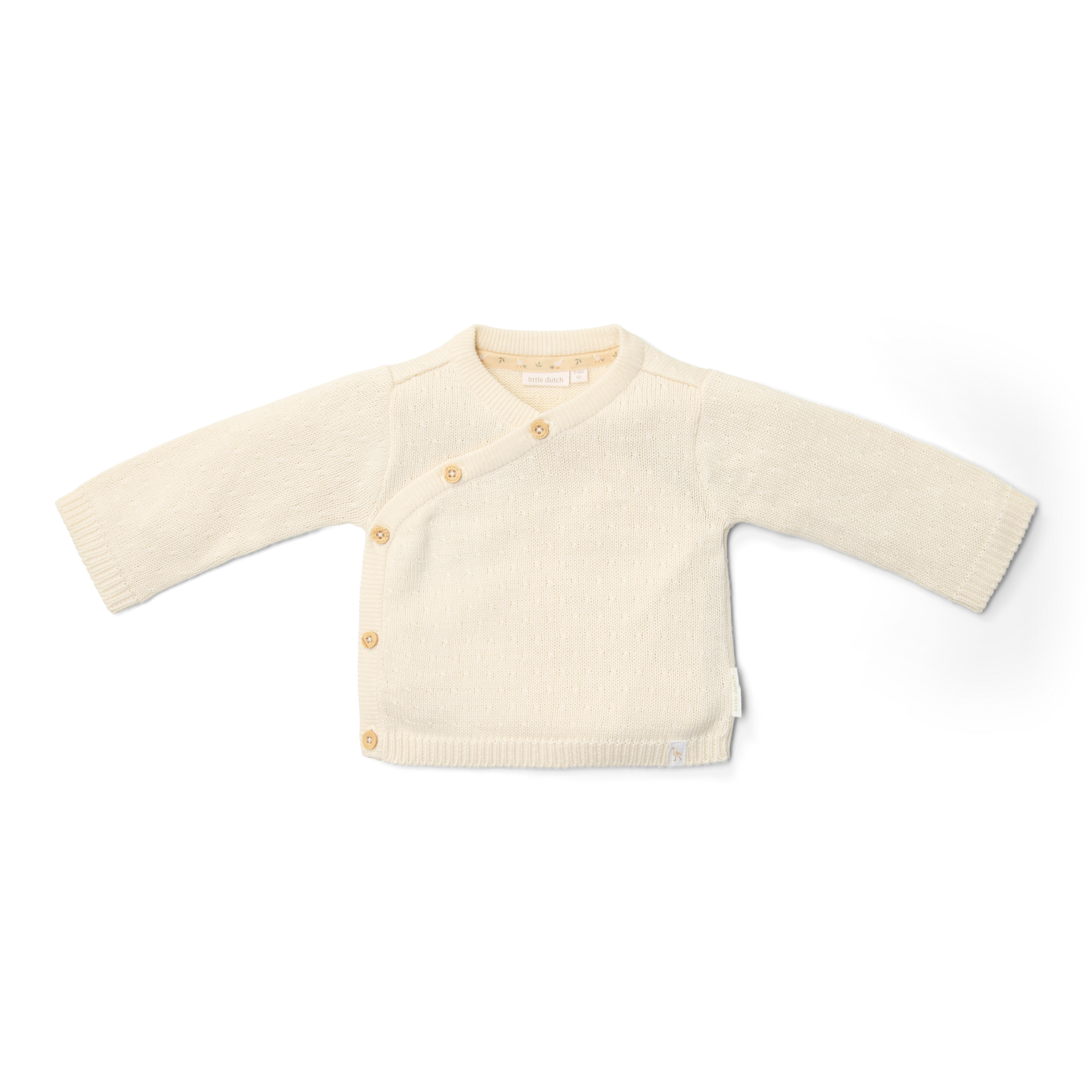 Little Dutch Gebreid Vestje Overslag  | Wit