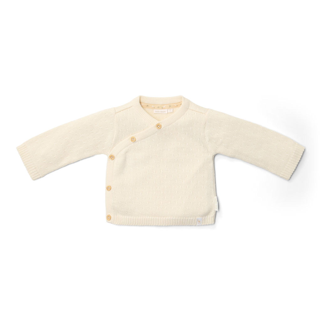 Little Dutch Gebreid Vestje Overslag  | Wit