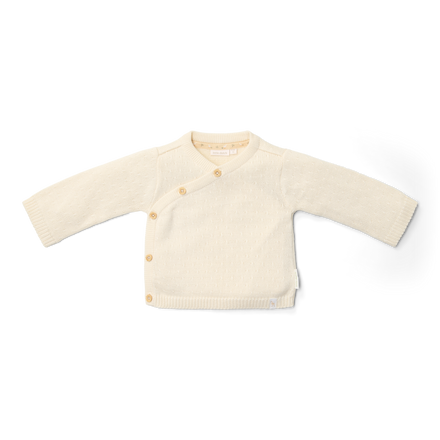 Little Dutch Gebreid Vestje Overslag  | Wit