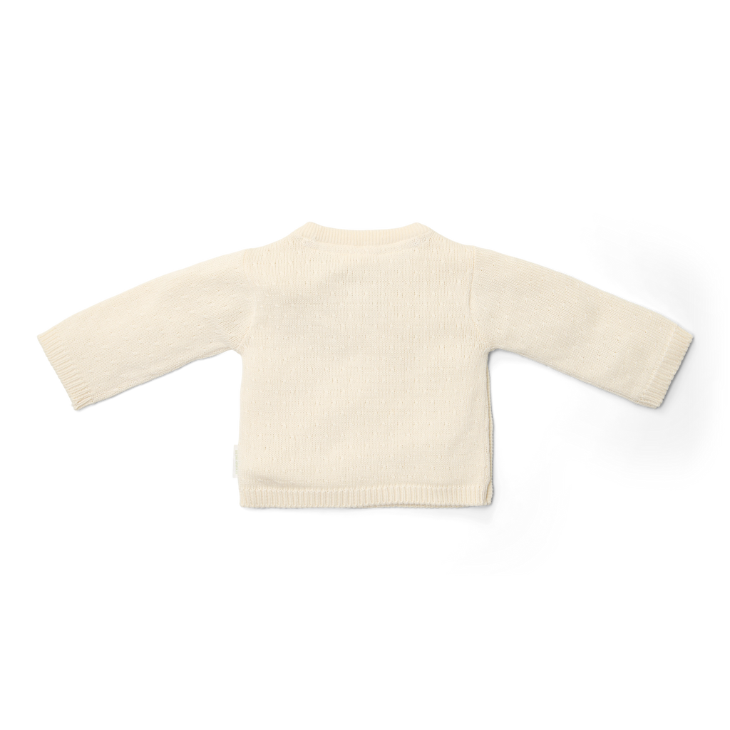 Little Dutch Gebreid Vestje Overslag  | Wit