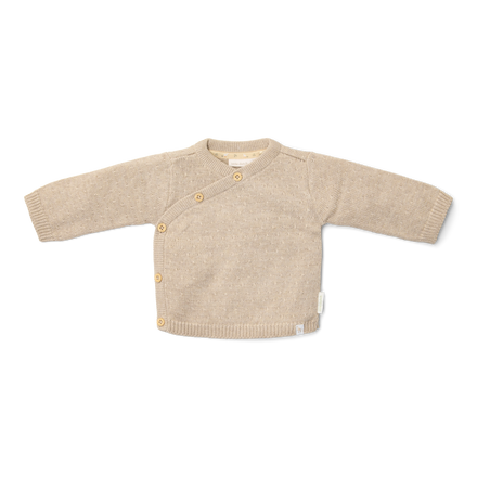 Little Dutch Gebreid Vestje Overslag Soft | Beige Melee