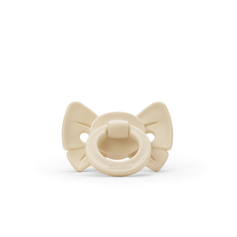 Elodie * Binky Bow Fopspeen +3m Oat White