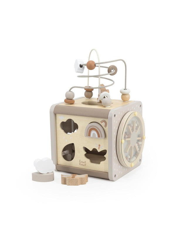 * Label Label Houten Activiteitenkubus | Nougat