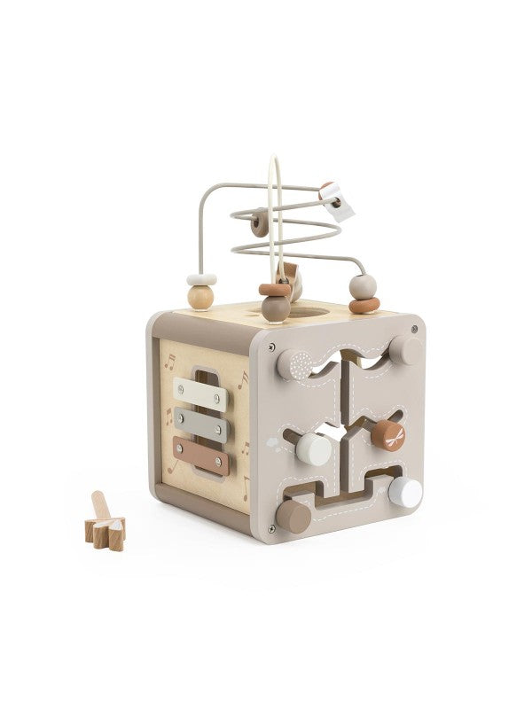 * Label Label Houten Activiteitenkubus | Nougat