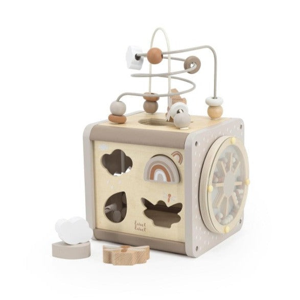 * Label Label Houten Activiteitenkubus | Nougat