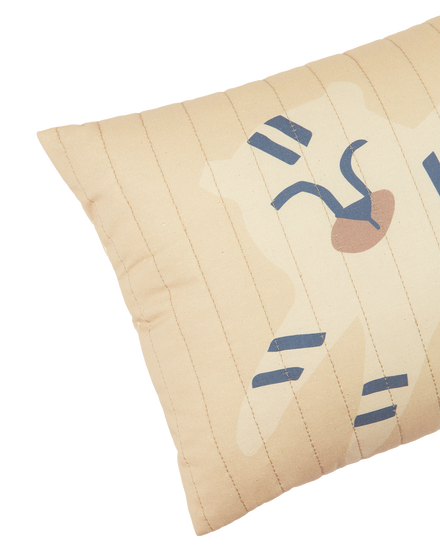 * Nobodinoz Landscape Gewatteerd Kussen Mini 45x30cm | Blue Tiger