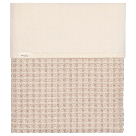 * Koeka Wiegdeken Cotton Fleece Wafel Amsterdam 100x75 | Crumble