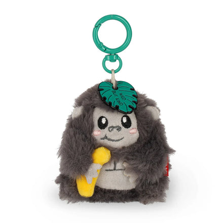Legami Super Soft sleutelhanger Gorilla, zachte mini knuffel van 12 cm hoog