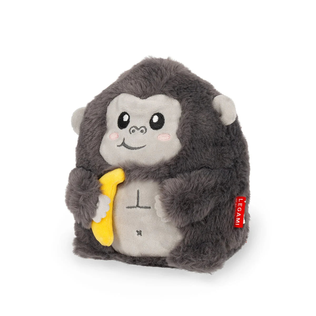 Legami Super Soft mini knuffel Gorilla van 20 cm met de boodschap Wild but Kind