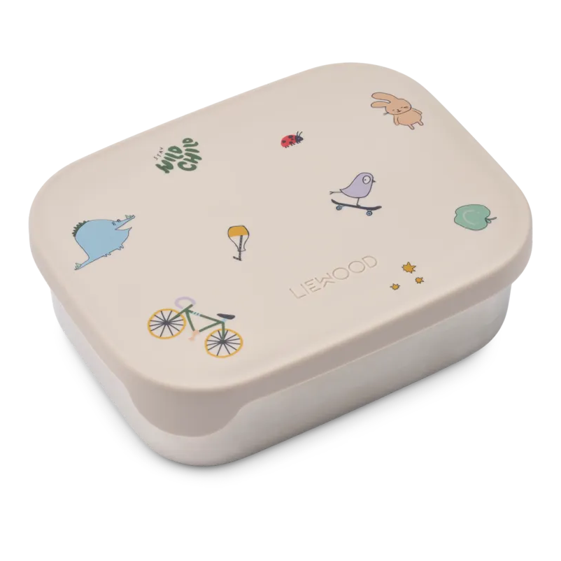 Liewood Arthur lunchbox Tamtam Sandy, RVS brooddoos van ca. 900 ml met drie vakken