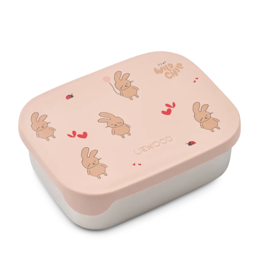 Liewood Arthur lunchbox Wild child Rosey, brooddoos van ca. 900 ml met siliconen deksel