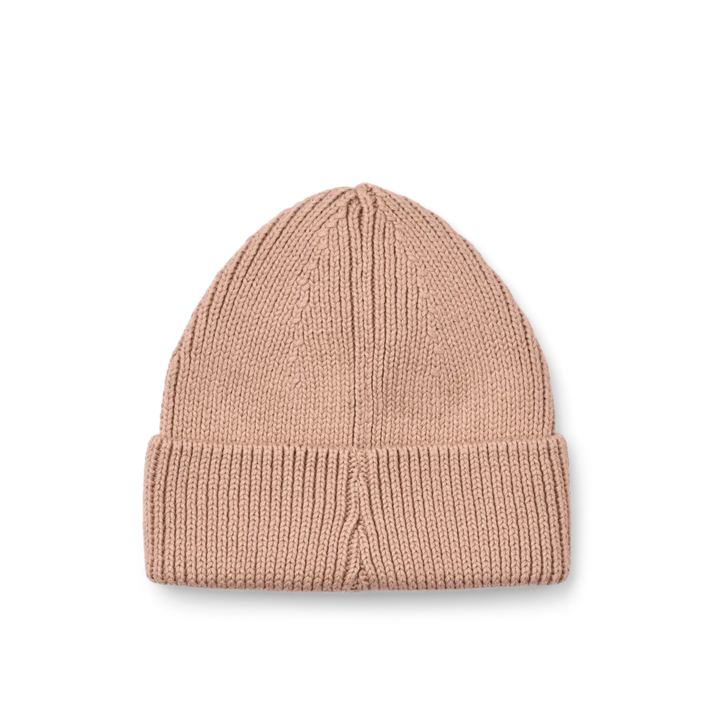 Liewood Ezra Beanie Pale Tuscany, zachte kindermuts van 100% organisch katoen voor de winter