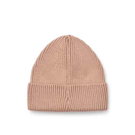 Liewood Ezra Beanie Pale Tuscany, zachte kindermuts van 100% organisch katoen voor de winter