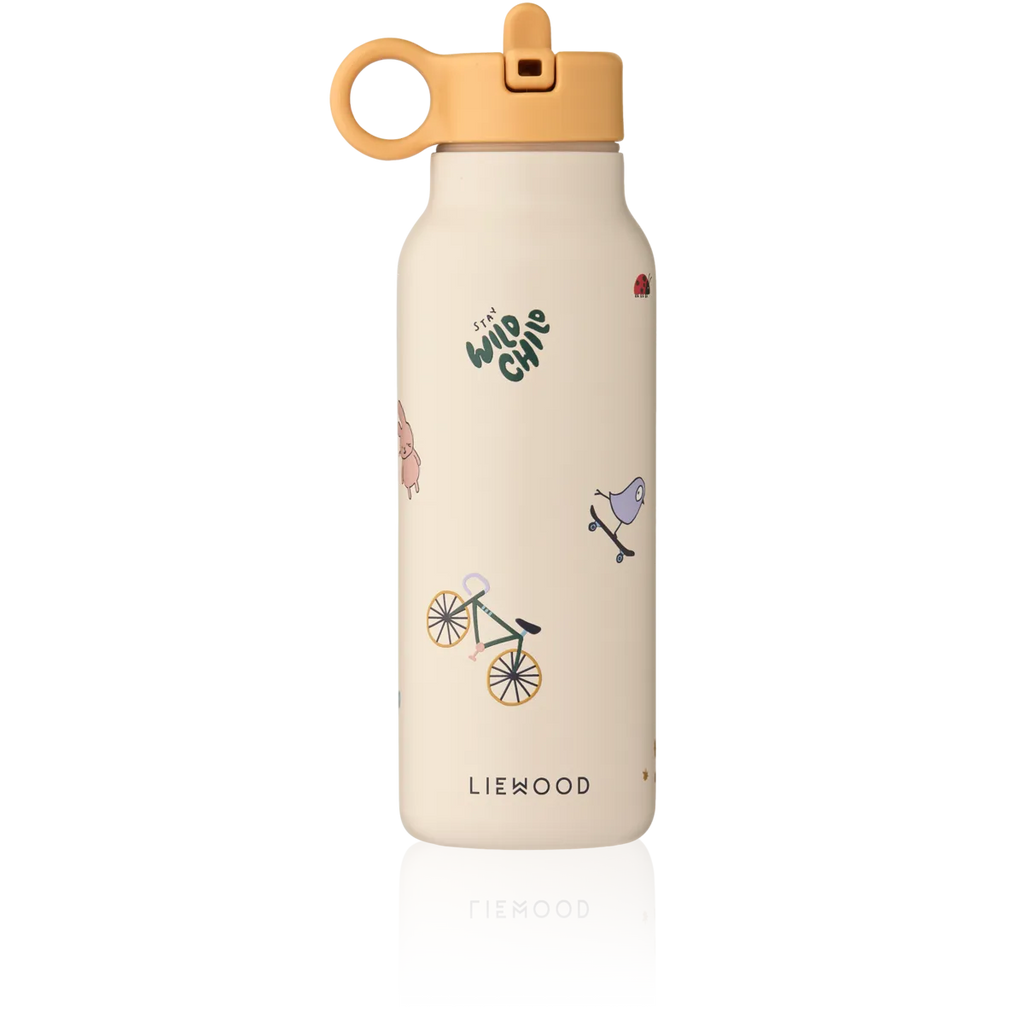 Liewood Falk drinkfles Tamtam Sandy, dubbelwandige kinderfles van 350 ml voor school
