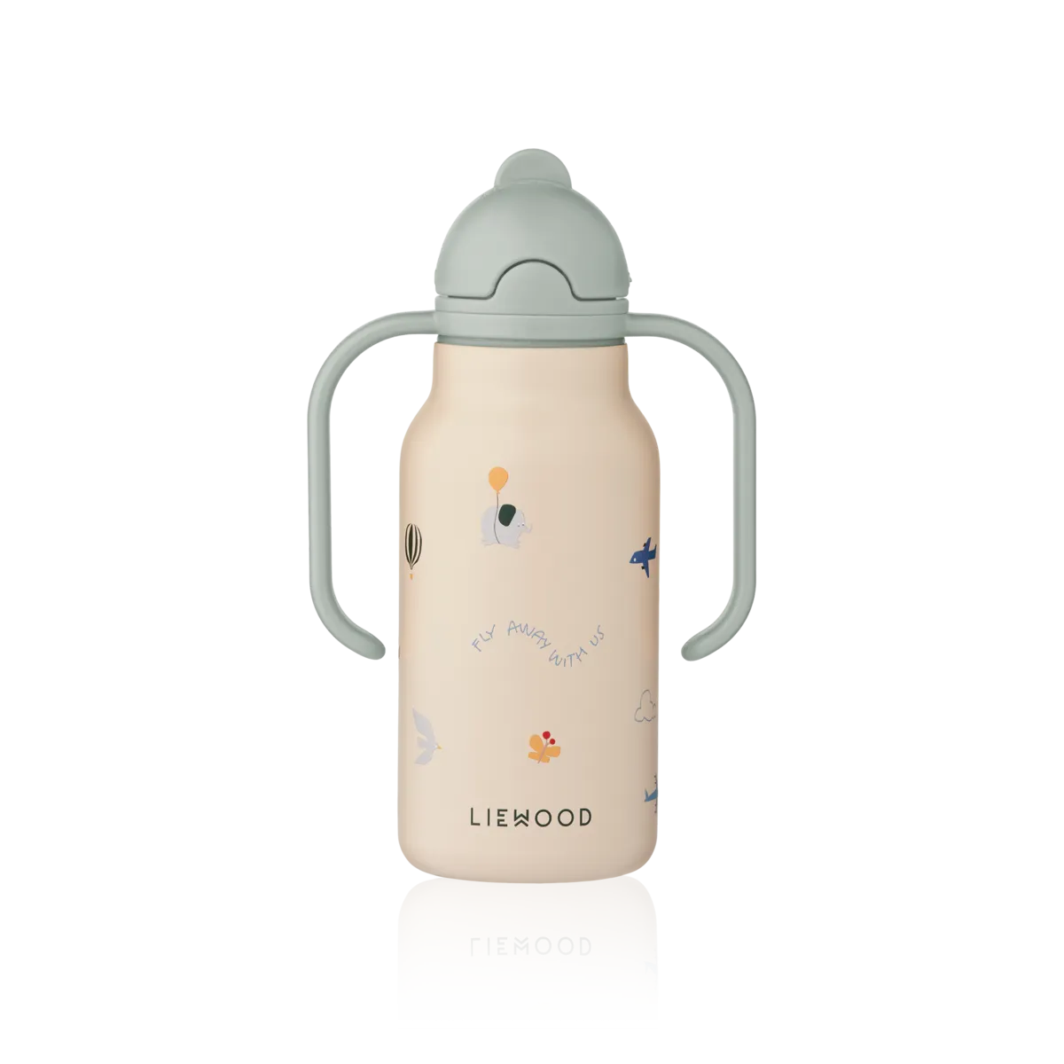 Liewood Kimmie RVS drinkfles Flying Sandy, geïsoleerde peuterfles van 250 ml met rietje