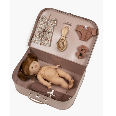 Minikane Koffer Met Pop En Accessoires | Fille Mitsi Brown