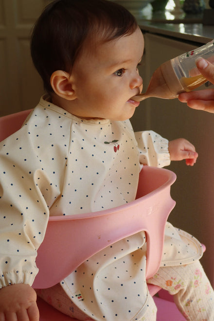 Konges Sløjd Slabbetjes Met Mouwen 2st | Navy Dots