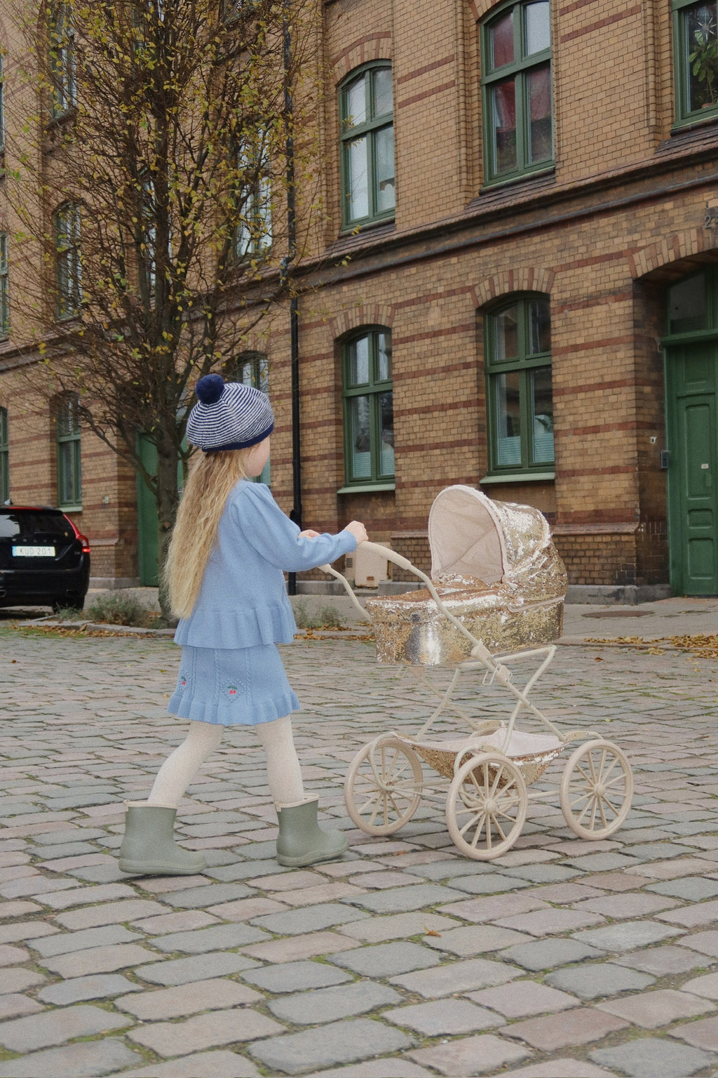 * Konges Sløjd Sparkly Poppen Kinderwagen | Cherry