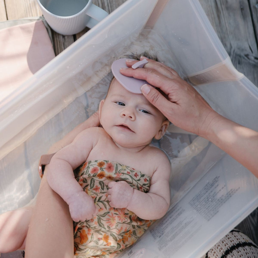 Mushie Badborstel Melkkorstjes 2-pack | Roos/Lila