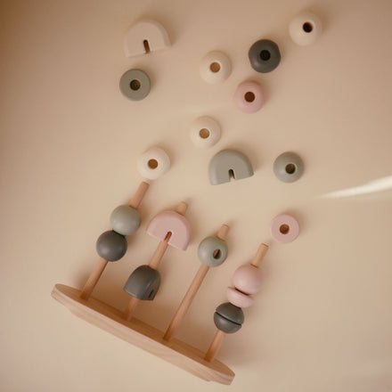 Mushie Houten Stapelspeelgoed Verschillende Vormen