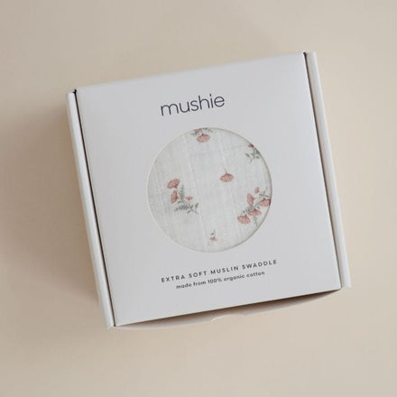 Mushie Hydrofiele Doek 120x120cm | Roze Bloemetjes