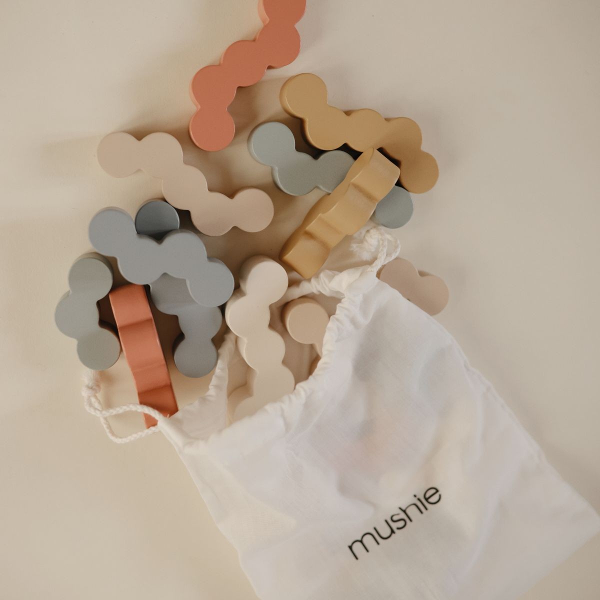 Mushie Houten Balanceerspel Blokjes