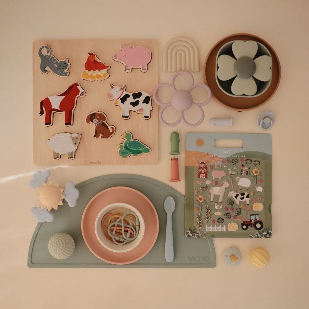 Mushie Houten Inlegpuzzel | Farm