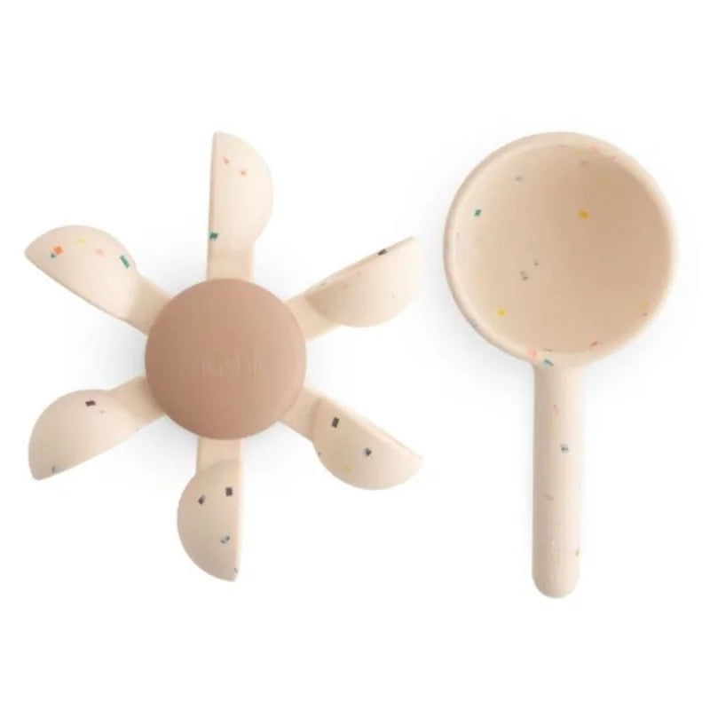 Mushie Badspeelgoed Water Wheel | Shifting Sand Confetti