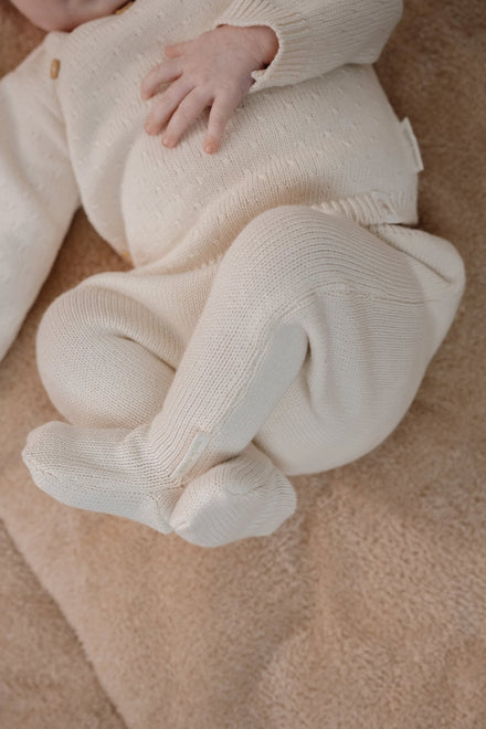 Little Dutch Gebreid Vestje Overslag  | Wit