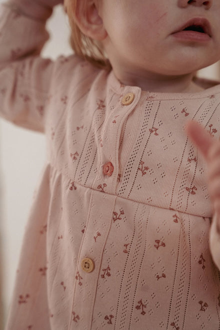 Little Dutch Jurkje Lange Mouw | Fairy Flowers Roze