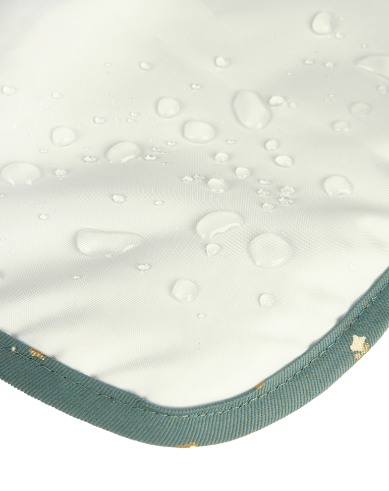Nobodinoz Get Ready Waterproof Pre School Bag 32.5x29x10cm | Gold Confetti Magic Green