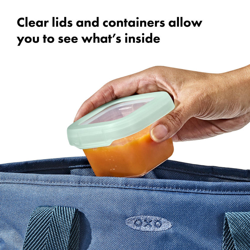 * OXO Tot Vierdelige Set Diepvriesdoosjes Plastic 4x120ml | Opal