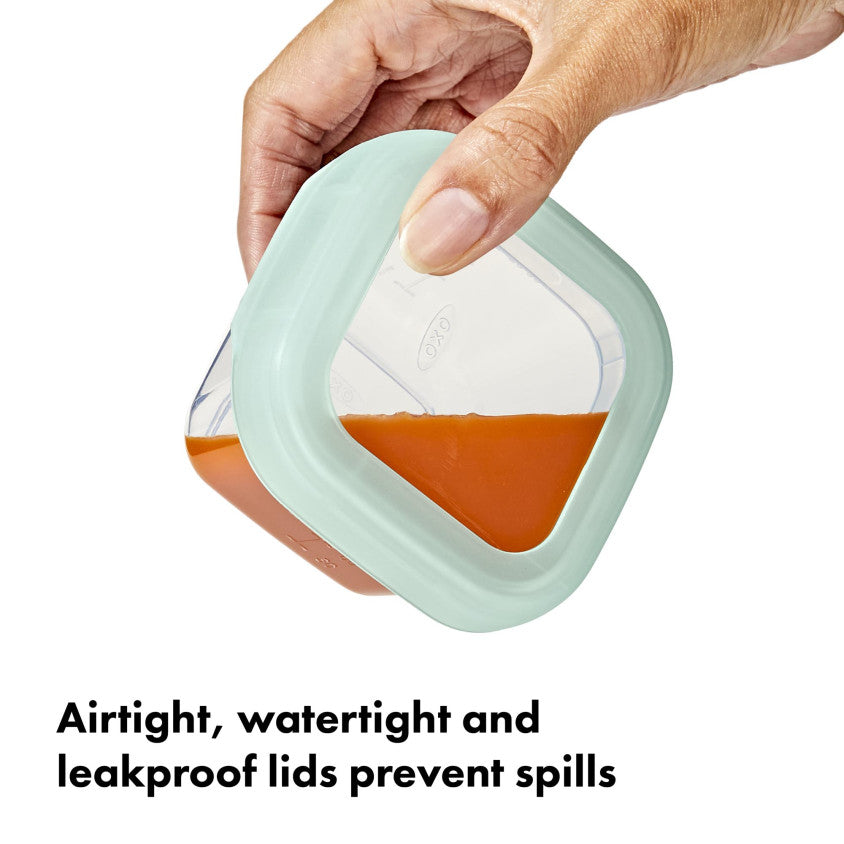 * OXO Tot Vierdelige Set Diepvriesdoosjes Plastic 4x120ml | Opal