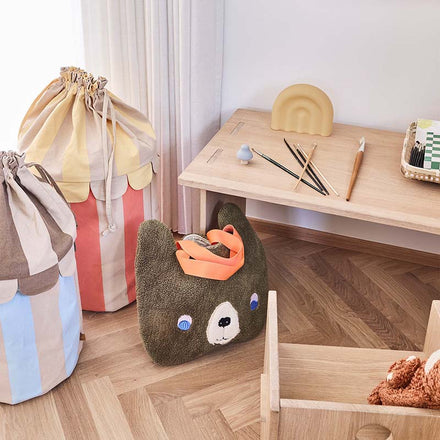 OYOY Set van 2 Opbergmanden Sage | Ijsblauw / Rood