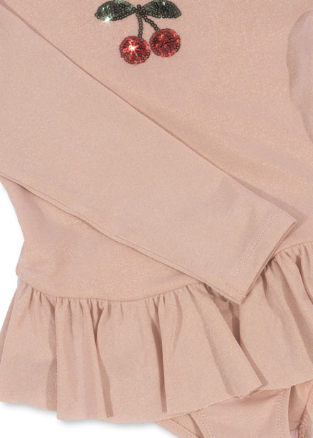 * Konges Sløjd Jade Badpak Met Mouwen | Evening Sand