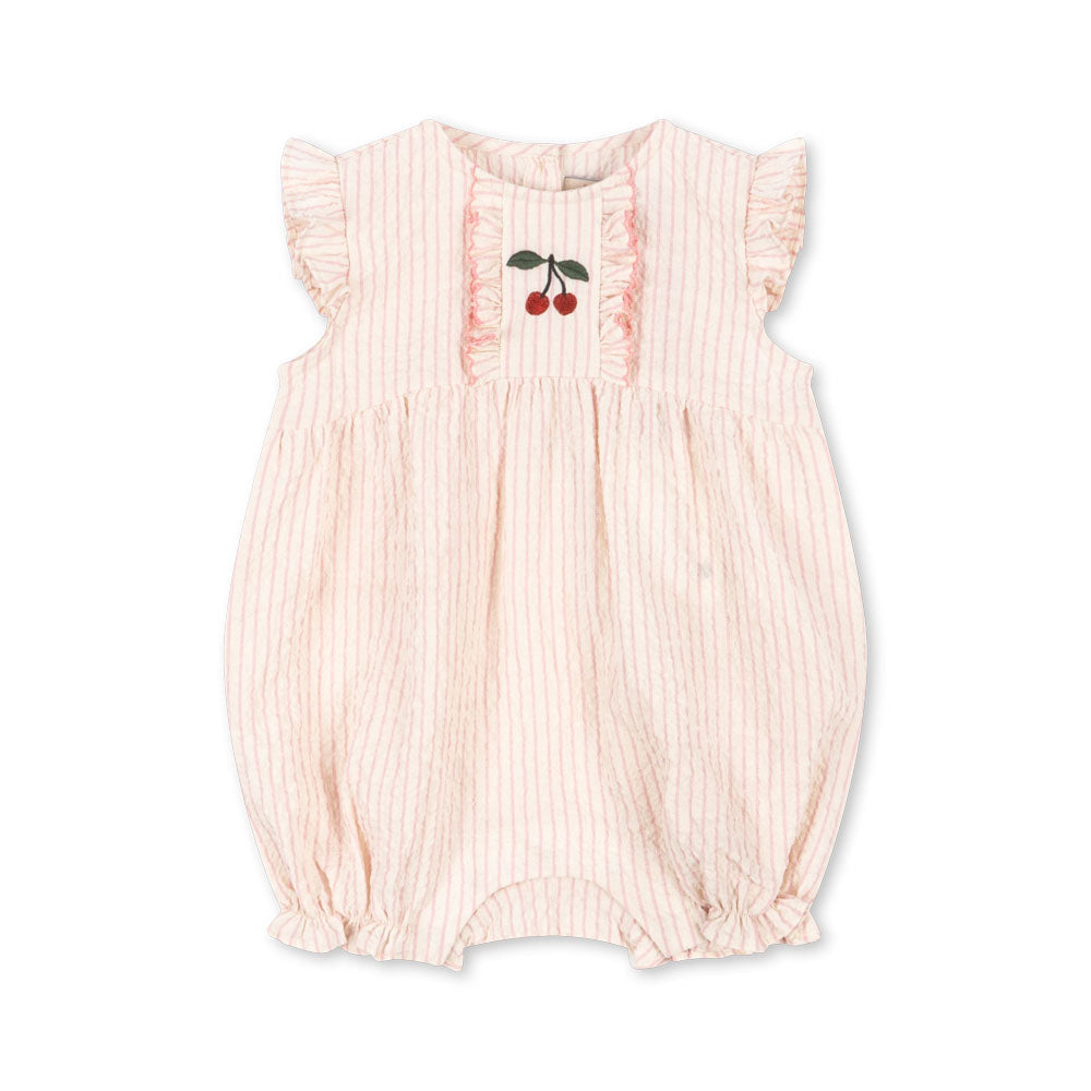 * Konges Sløjd Ellie Frill Romper | Peony Stripe