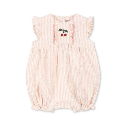 * Konges Sløjd Ellie Frill Romper | Peony Stripe