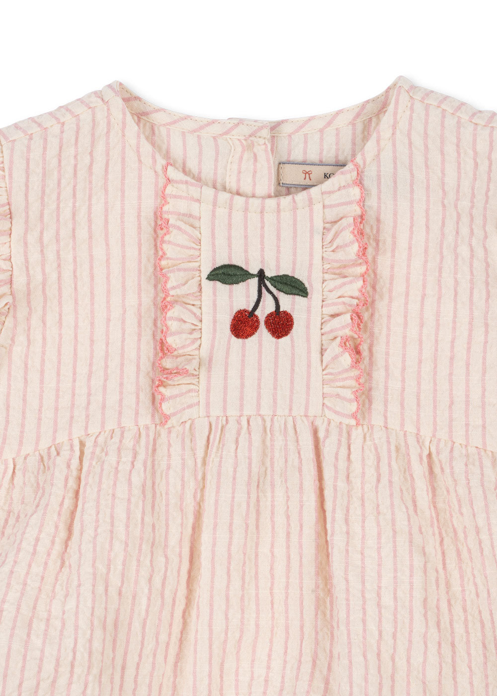 * Konges Sløjd Ellie Frill Romper | Peony Stripe
